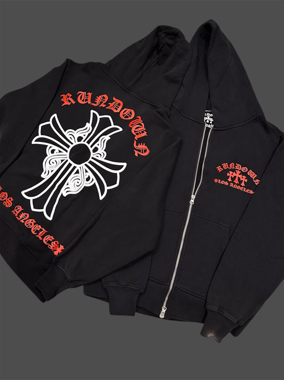 Rundown LA Heavyweight Double Zip Hoodie