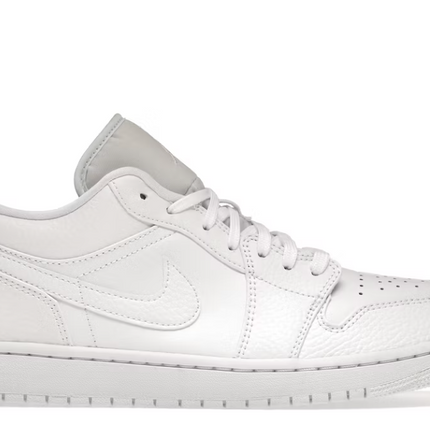 Jordan 1 Low Triple White Tumbled Leather