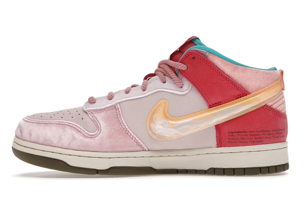 Nike Dunk Mid Social Status Free Lunch Strawberry Milk