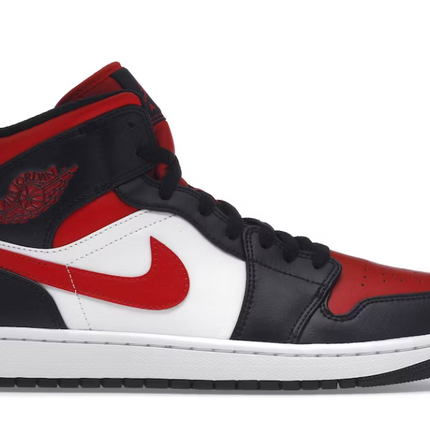 Jordan 1 Mid White Black Red (2022)