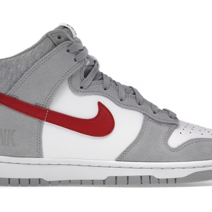 Nike Dunk High Light Smoke Grey Gym Red