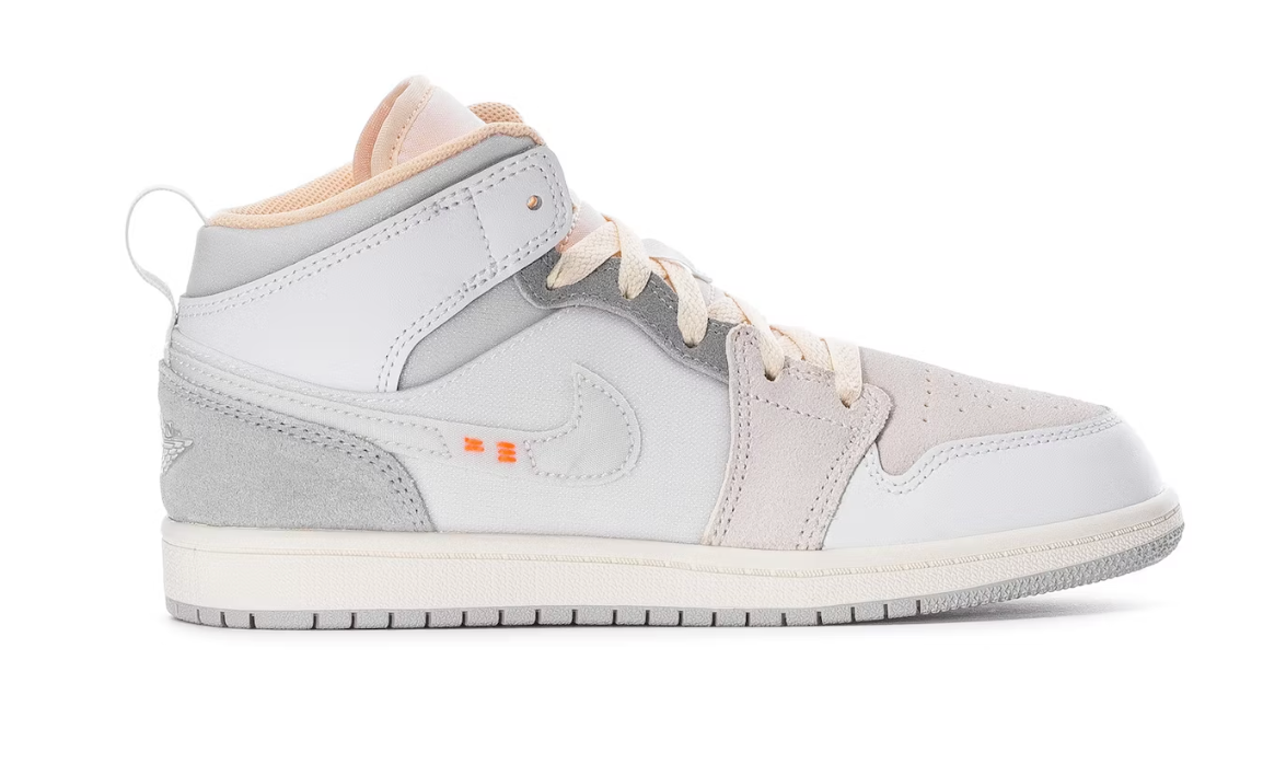 Jordan 1 Mid SE Craft Craft Inside Out White Grey (PS)