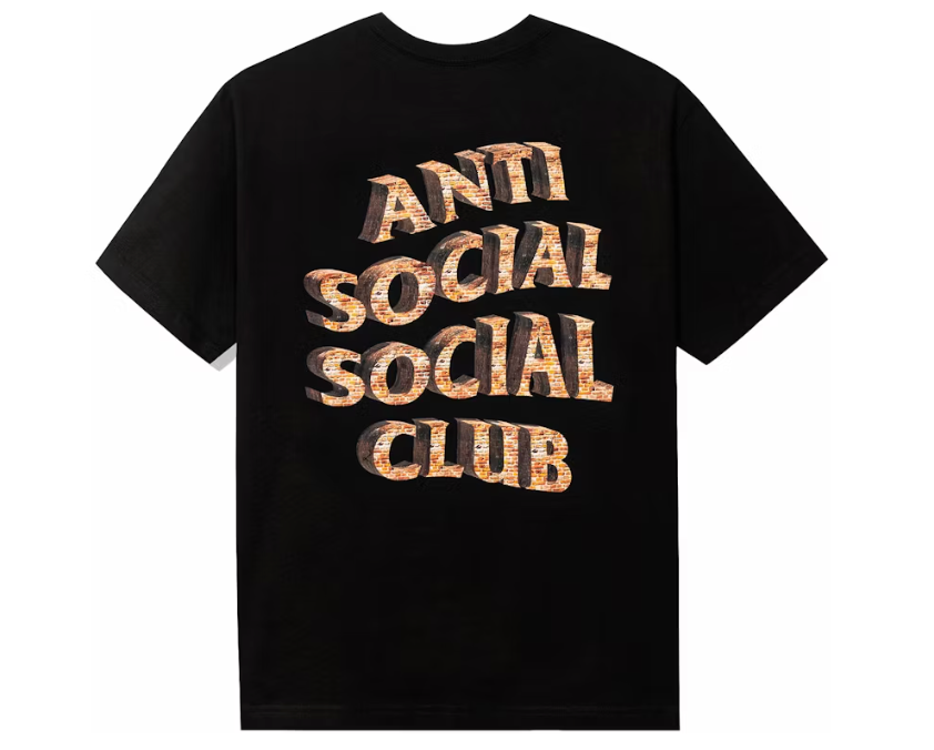 Anti Social Social Club White Picket Fence Tee Black