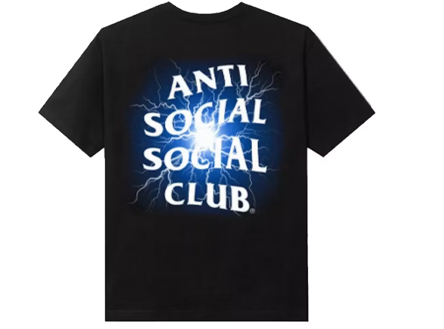 Anti Social Social Club Glow In The Dark Pain T-shirt Black/Blue