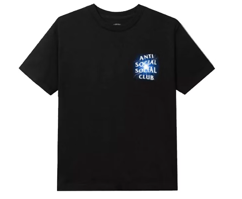 Anti Social Social Club Glow In The Dark Pain T-shirt Black/Blue