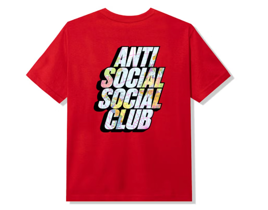 Anti Social Social Club Drop A Pin T-shirt Red