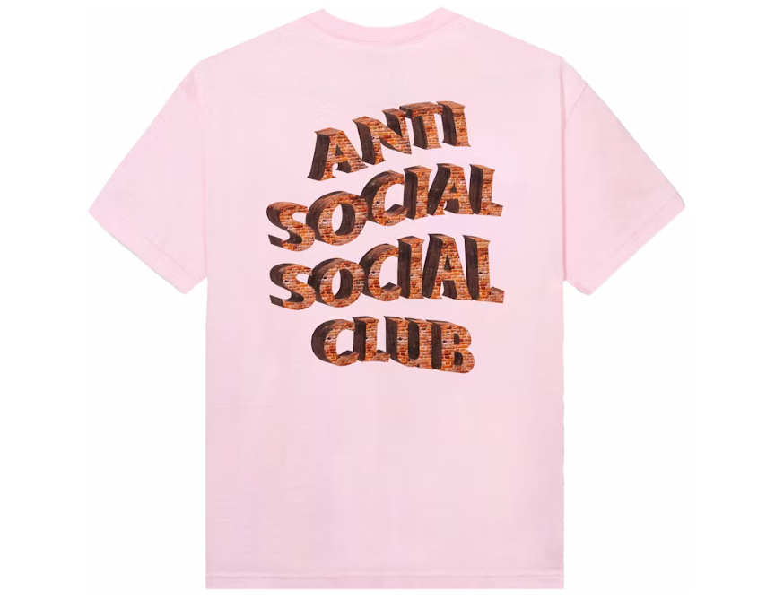 Anti Social Social Club White Picket Fence Tee Pink