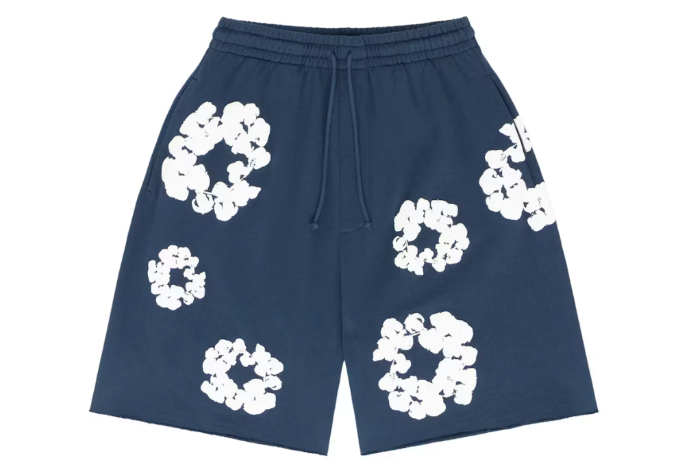 Denim Tears The Cotton Wreath Shorts Navy