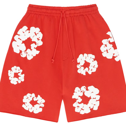 Denim Tears The Cotton Wreath Shorts Red