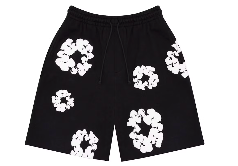 Denim Tears The Cotton Wreath Shorts Black