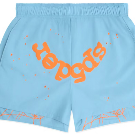 Sp5der OG Web Double Layer Short Light Blue