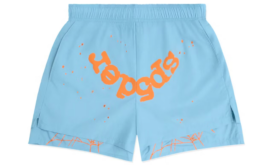 Sp5der OG Web Double Layer Short Light Blue