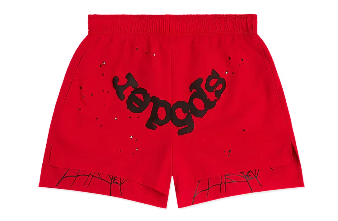 Sp5der OG Web Double Layer Short Red