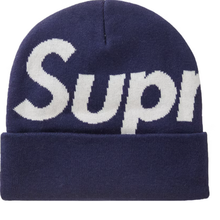 SUPREME BIG LOGO BEANIE F/W '23 (NAVY)