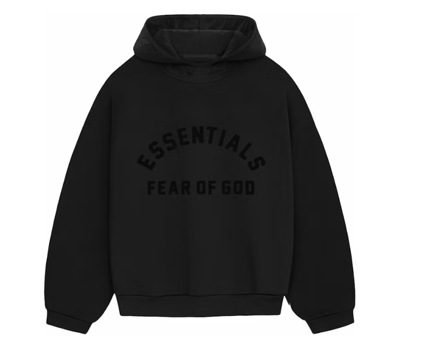 Fear of God Essentials Nylon Fleece Hoodie Jet Black