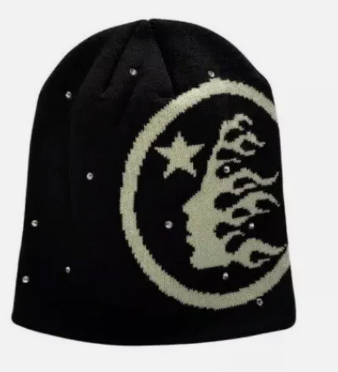 HELLSTAR STARRY NIGHT BEANIE (BLACK)