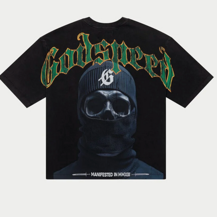 God Speed New York Balaclava Szn T-Shirt (Black wash)