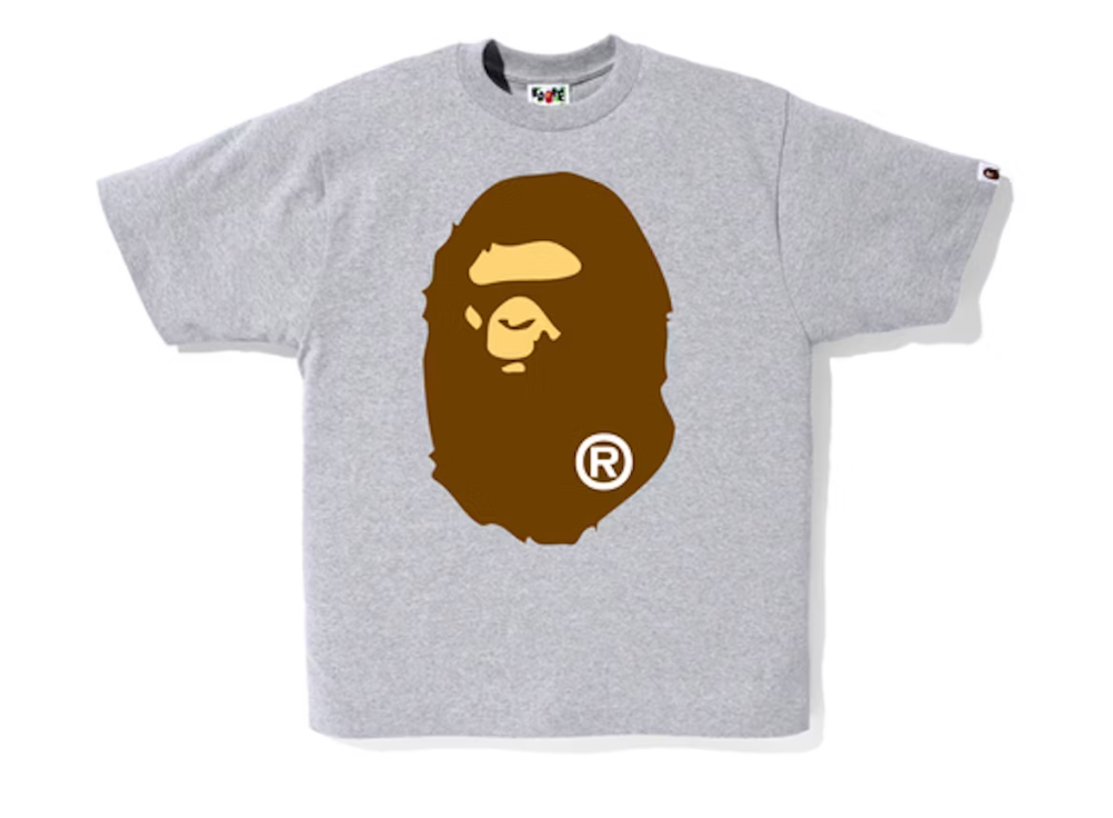 BAPE Big Ape Head Tee Gray