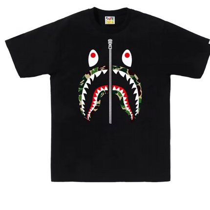 BAPE ABC Camo Shark Tee Black/Green/Silver