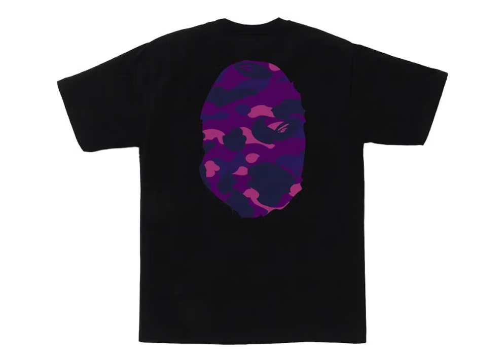 BAPE Color Camo Big Ape Head Tee Black/Purple