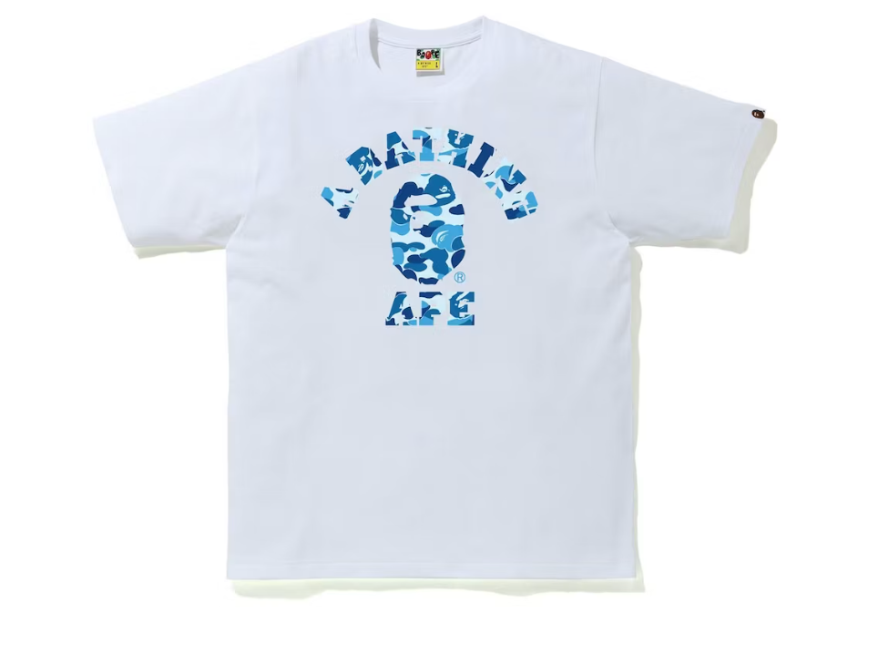 BAPE ABC Camo College Tee (SS21) White/Blue