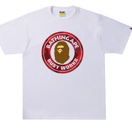 BAPE Color Camo Busy Works Tee (SS22) White/Red