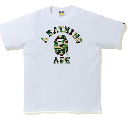 BAPE ABC Camo College Tee (SS21) White/Green