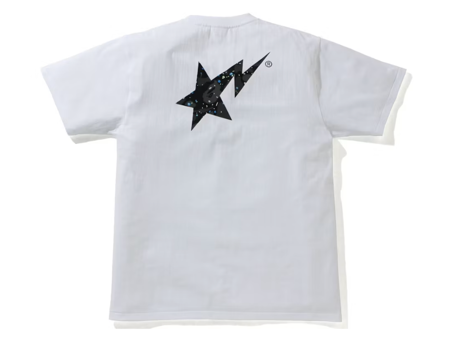 BAPE Space Camo Bape Sta Logo Tee White