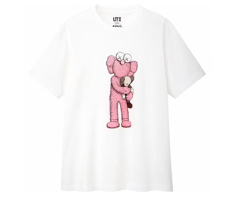 KAWS x Uniqlo Pink BFF Tee White