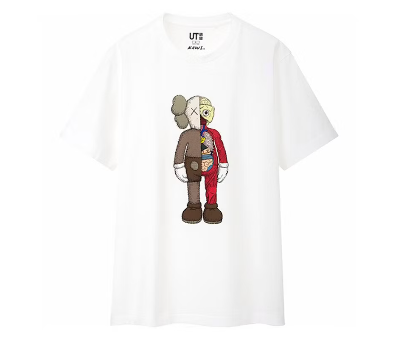 KAWS x Uniqlo Flayed Tee White