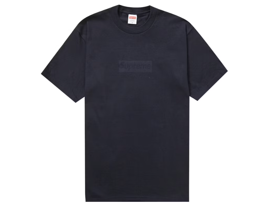 Supreme Tonal Box Logo Tee Navy