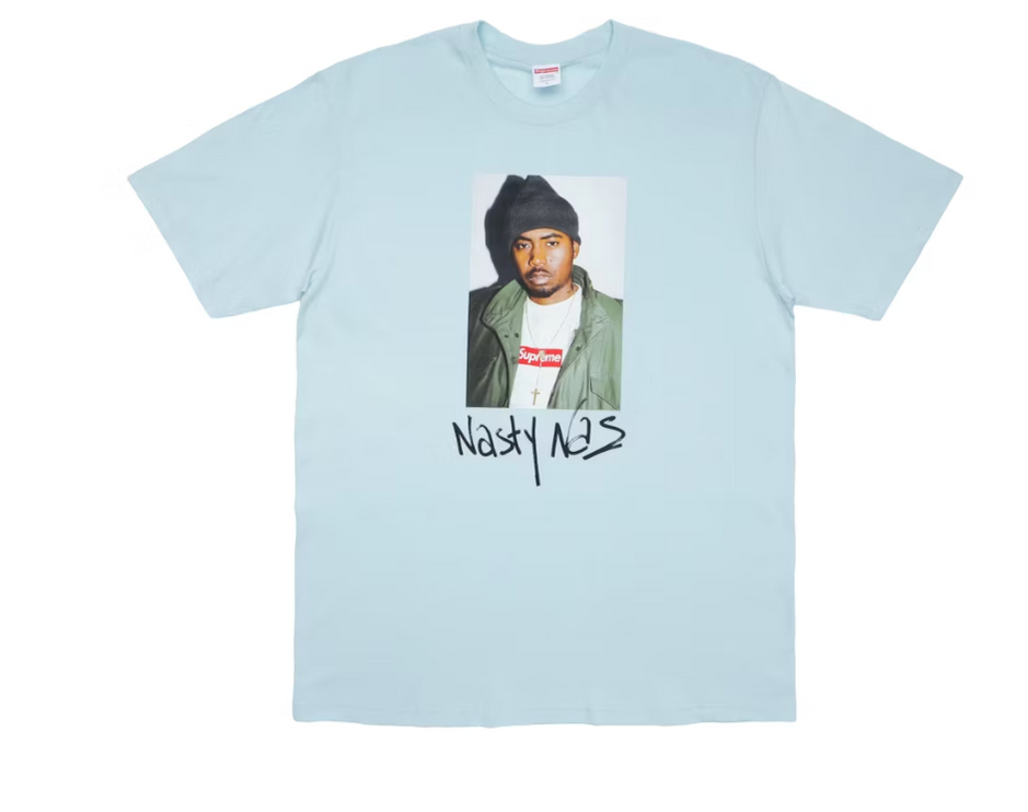 Supreme Nas Tee Pale Blue