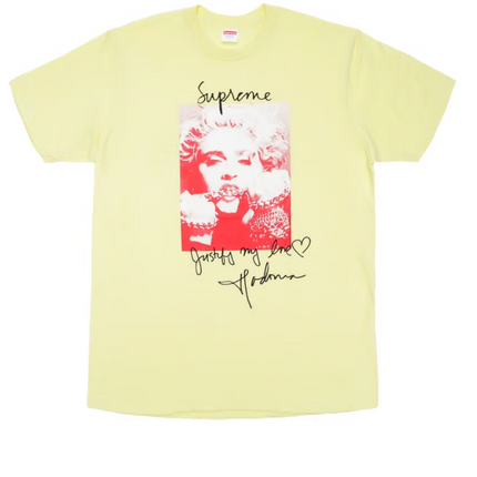 Supreme Madonna Tee Pale Yellow