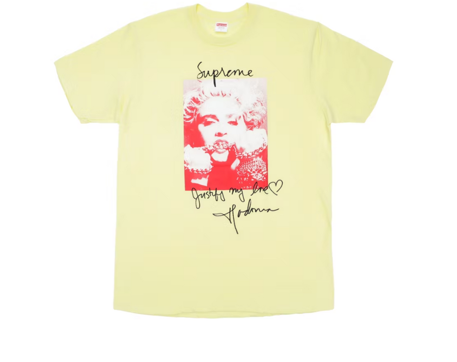 Supreme Madonna Tee Pale Yellow