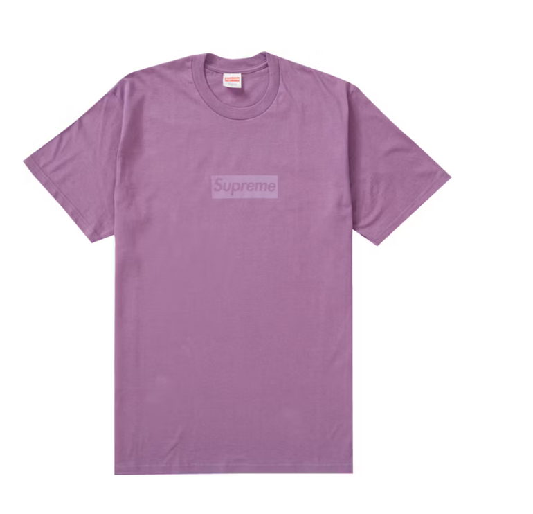 Supreme Tonal Box Logo Tee Dusty Purple