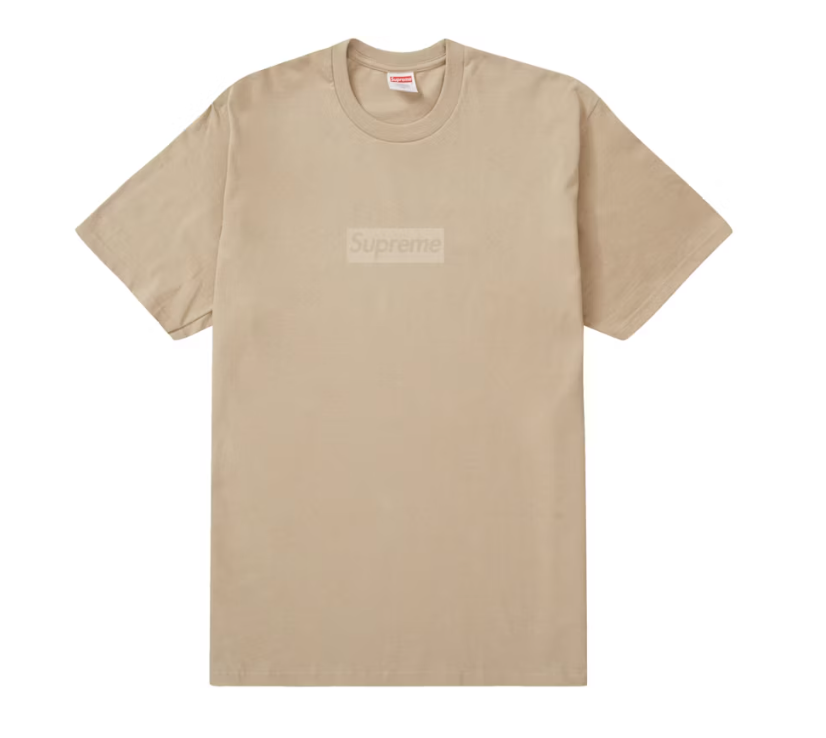 Supreme Tonal Box Logo Tee Khaki