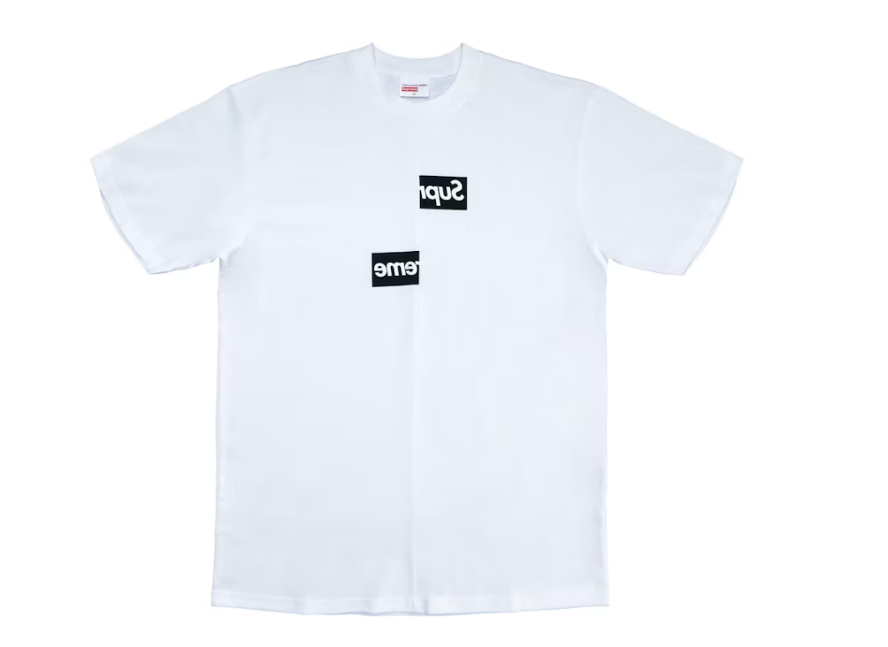 Supreme Comme des Garcons SHIRT Split Box Logo Tee White