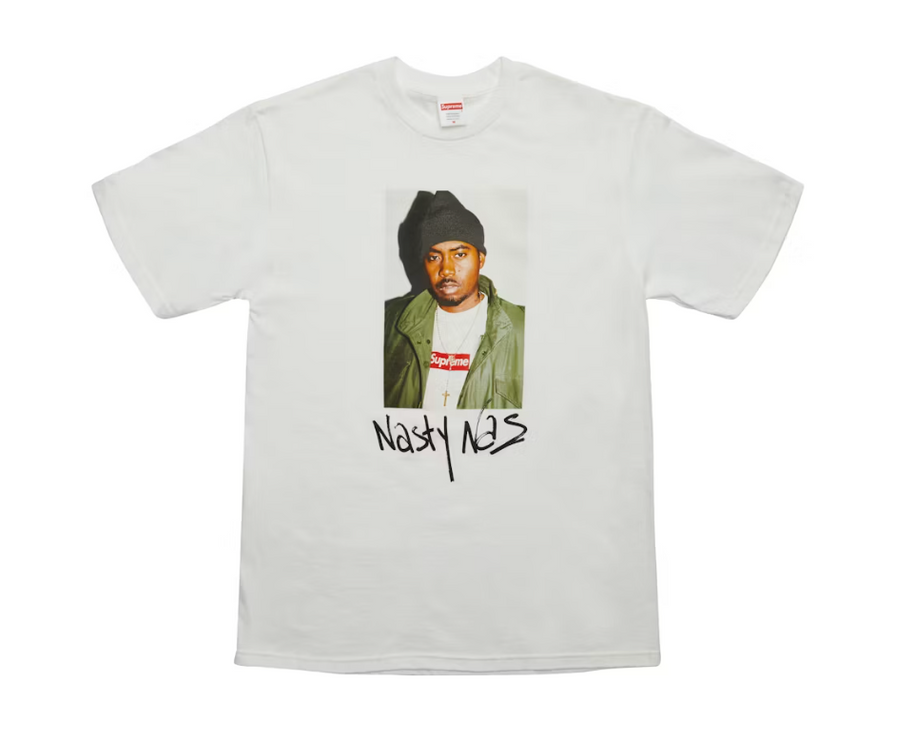 Supreme Nas Tee White