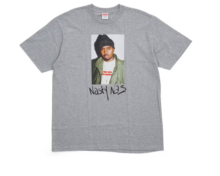 Supreme Nas Tee Heather Grey