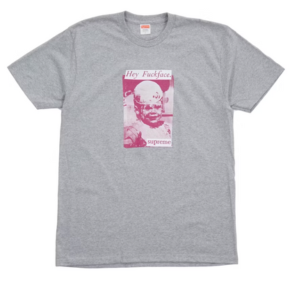 Supreme Fuck Face Tee Heather Grey