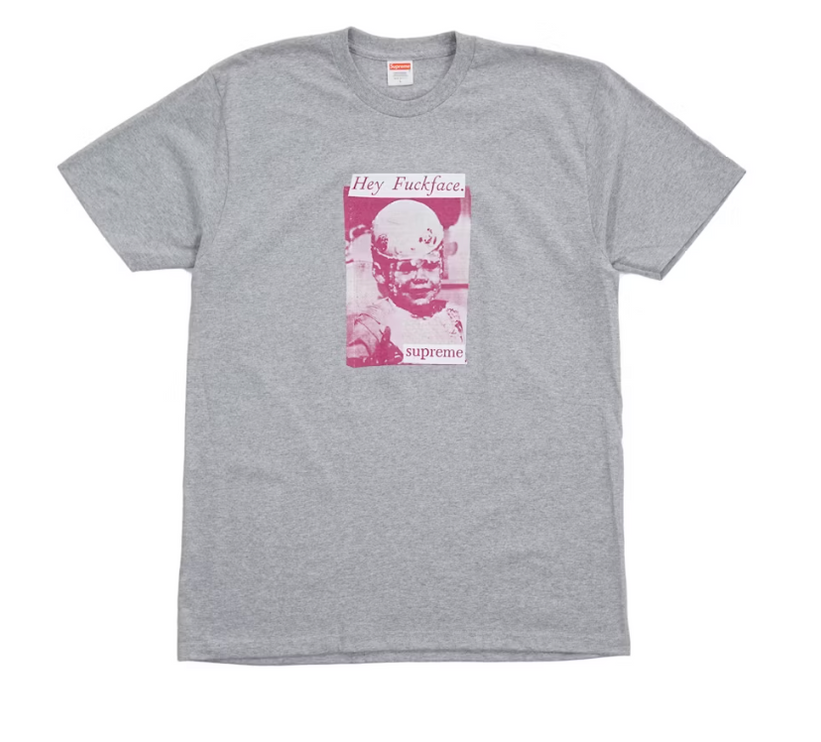 Supreme Fuck Face Tee Heather Grey