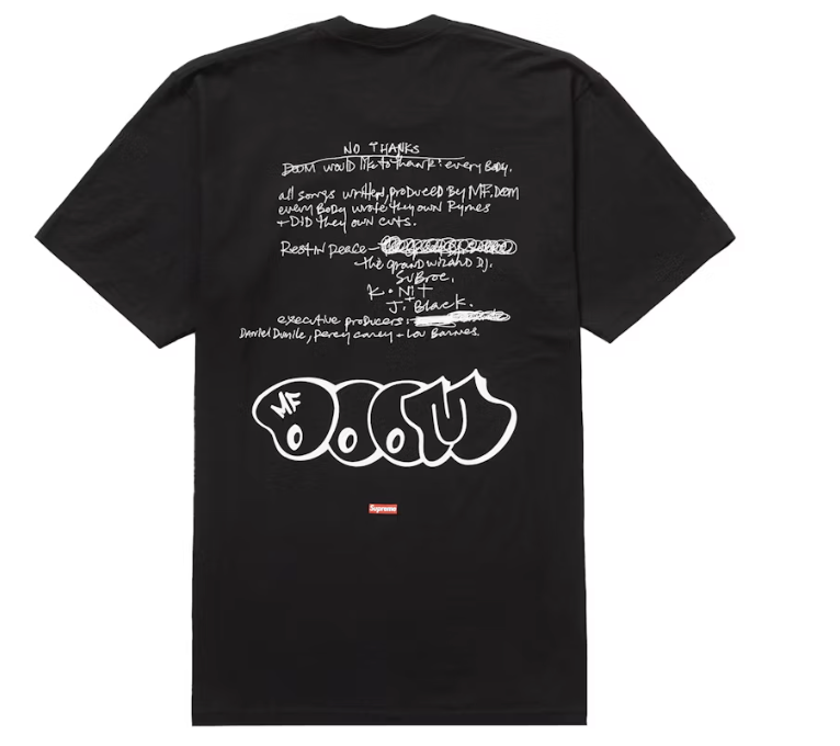 Supreme MF DOOM Tee Black