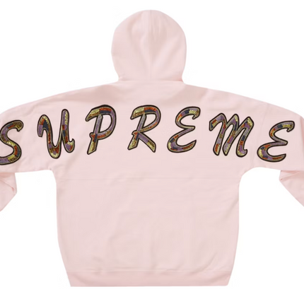 Supreme Beaded Hooded Sweatshirt Light Pink