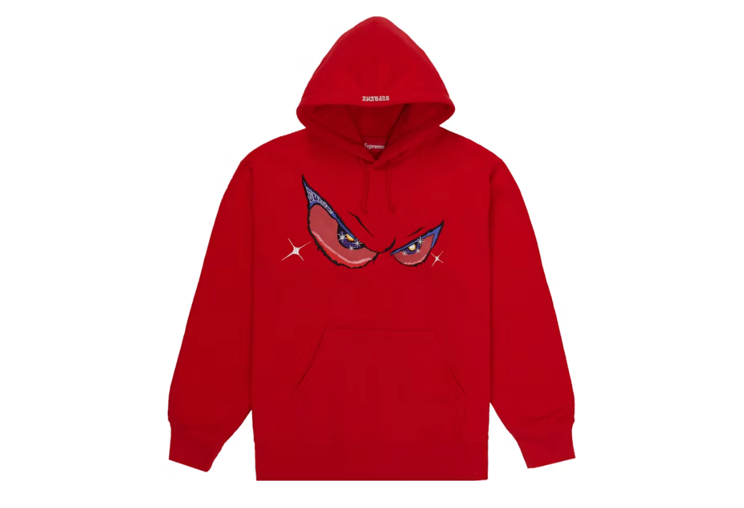 Supreme Eyes Hooded Sweatshirt Red