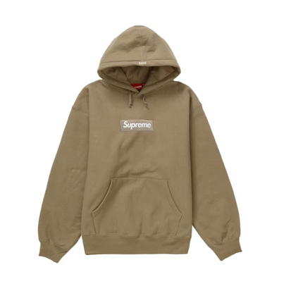 Supreme Box Logo Hooded Sweatshirt (FW23) Dark Sand