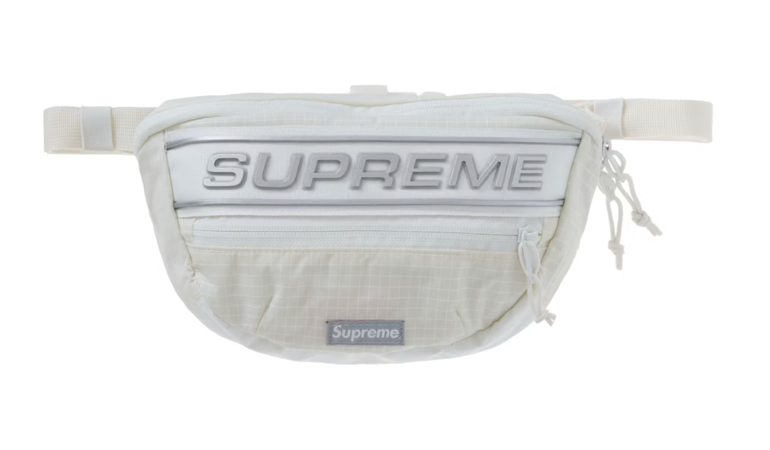 Supreme Logo Waist Bag White