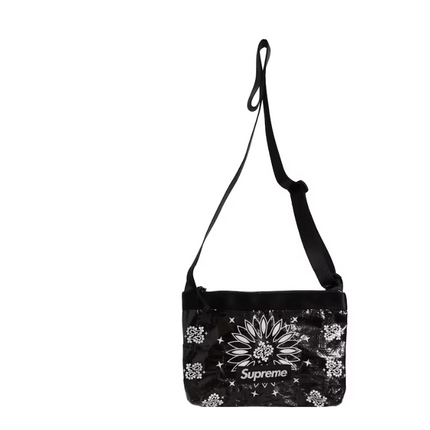 Supreme Bandana Tarp Side Bag Black