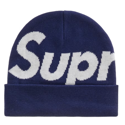 Supreme Big Logo Beanie (FW22) Navy