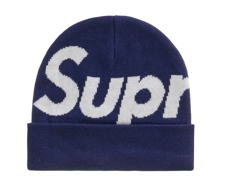 Supreme Big Logo Beanie (FW22) Navy