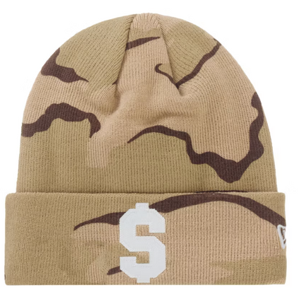 Supreme New Era $ Beanie Desert Camo